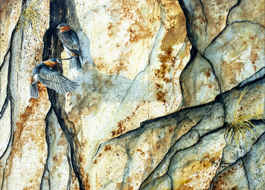 Ray Shaw (WY,CO,b 1958) watercolor painting (1 of 11)