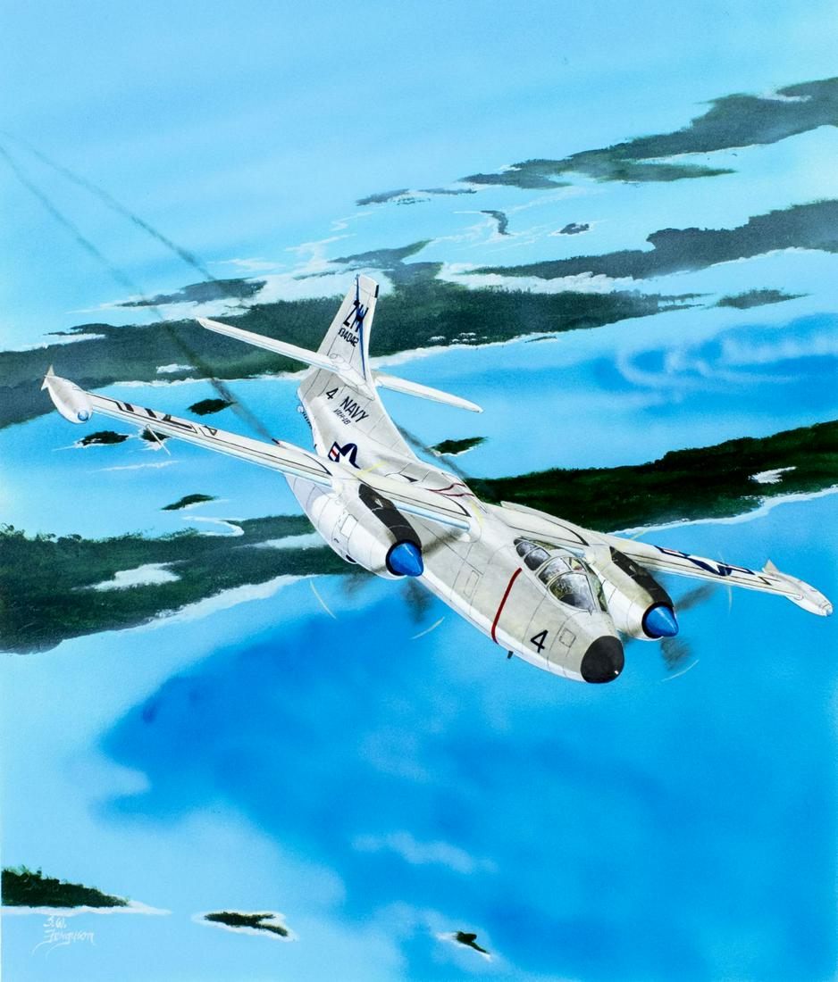 Steve Ferguson (US,b 1946) gouache painting (1 of 12)