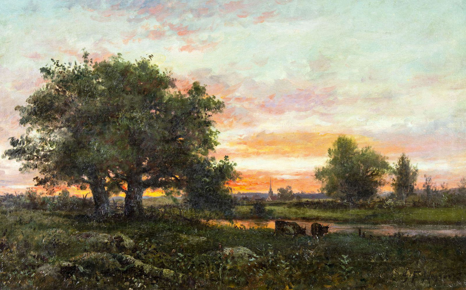 George Frank Higgins (MA,1850-1885) oil painting antique (1 of 12)