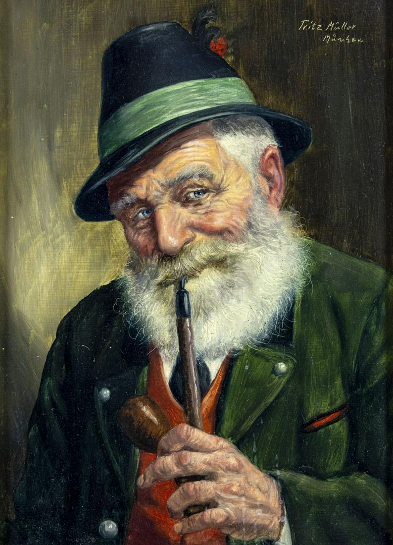 Fritz Muller (German,1913-1972) oil painting (1 of 12)