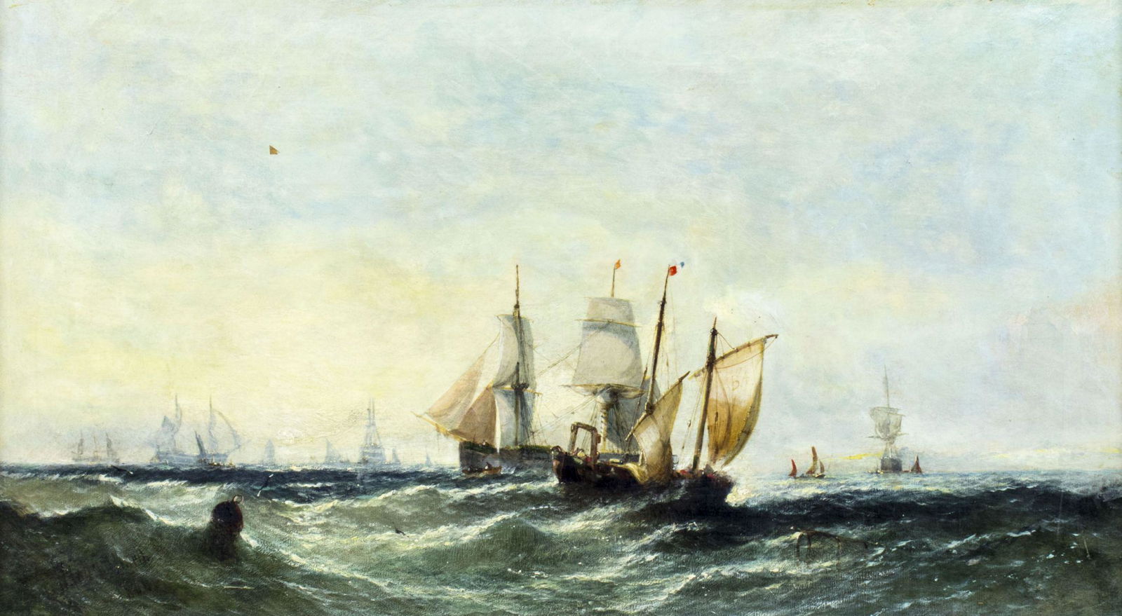 William Callcott Knell (UK,1830-1876) oil painting antique (1 of 16)