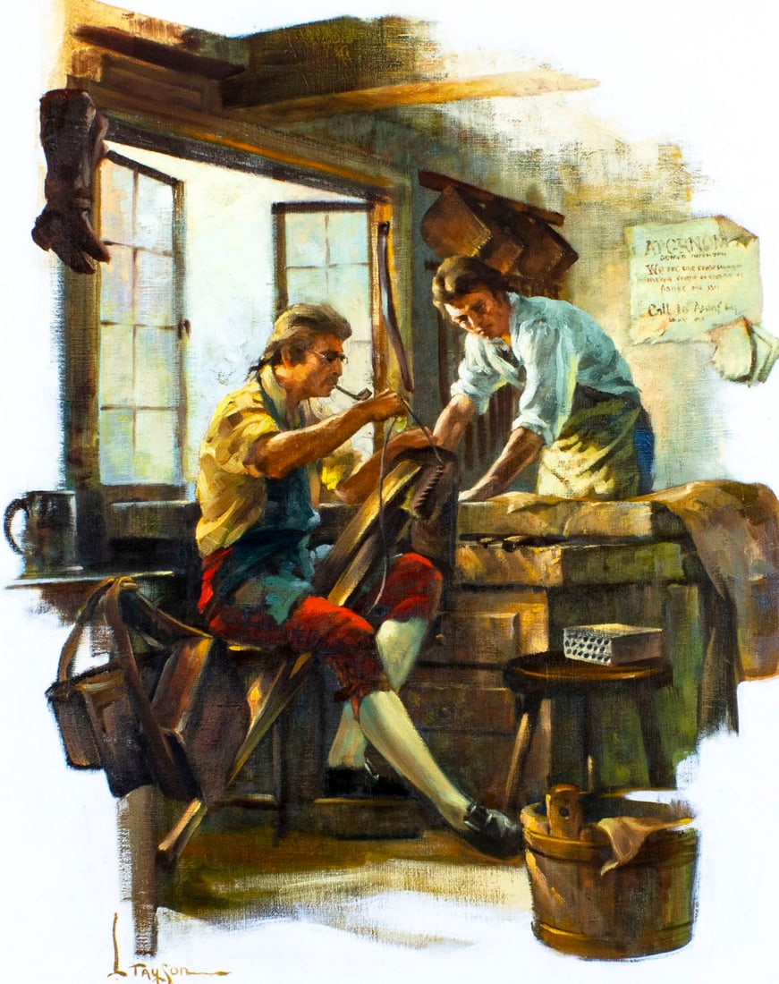 Lyle Tayson Sr (WY,1924-2014) oil painting (1 of 12)