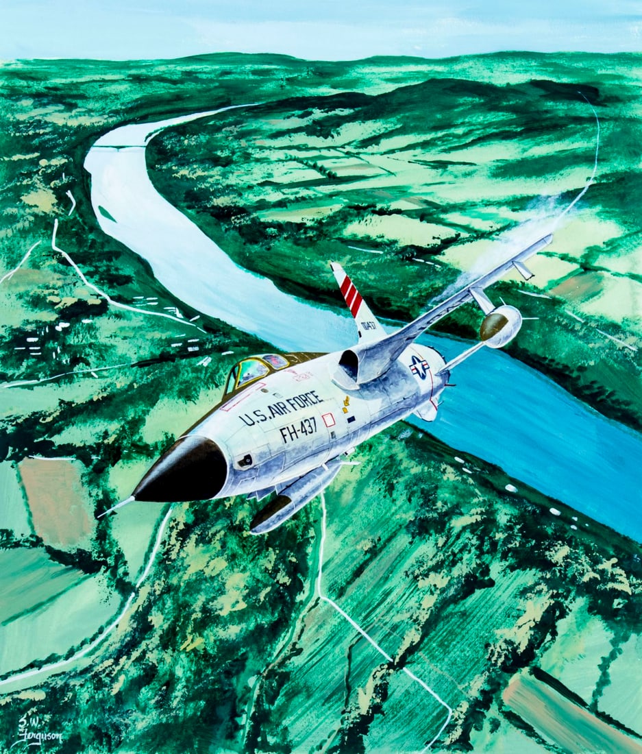 Steve Ferguson (US,b 1946) mixed media painting (1 of 14)