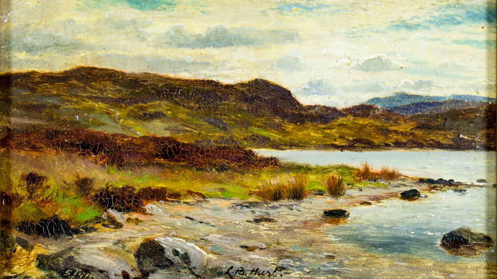 Louis Bosworth Hurt (UK,1856-1929) oil painting antique (1 of 12)