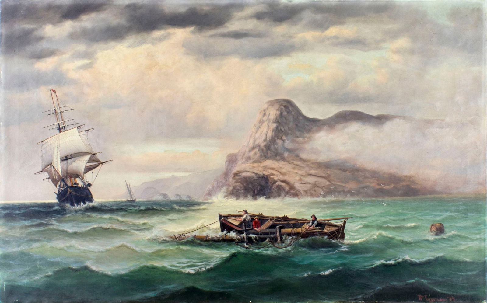 William Torgerson (Sweden,IL,1833-1890) oil painting antique (1 of 17)