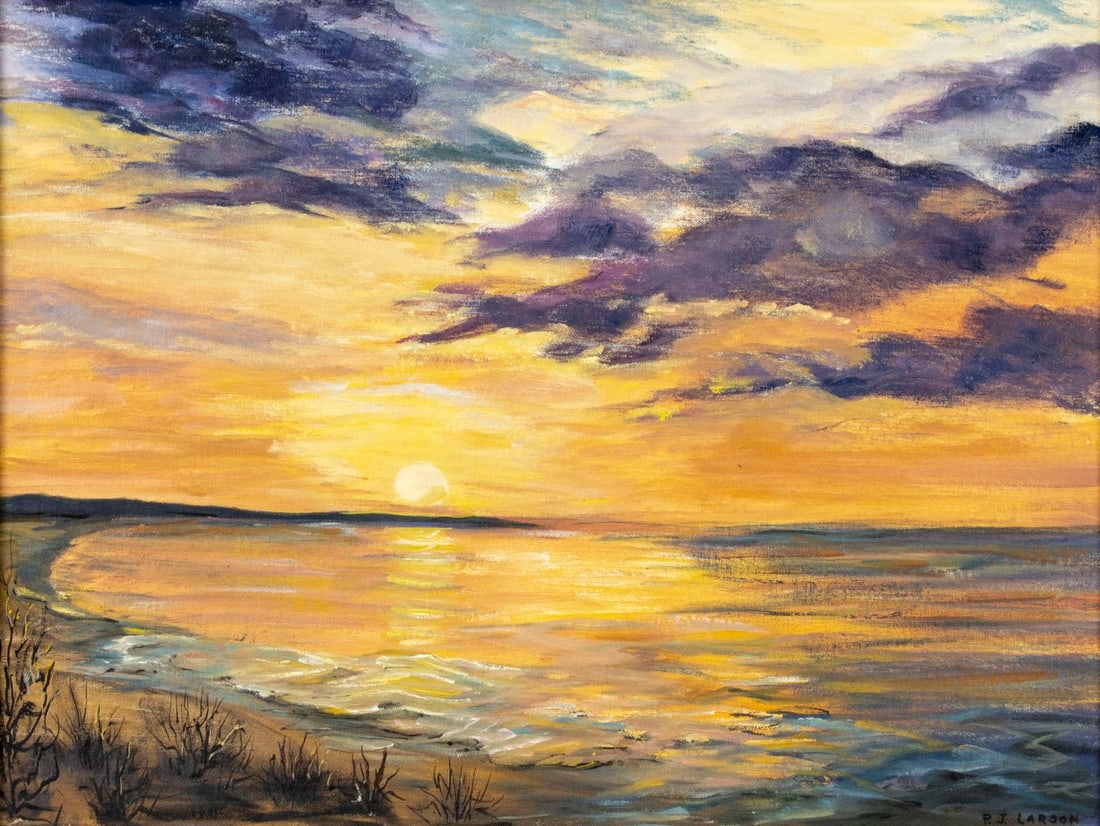 P J Larson (US,20C) oil painting (1 of 12)