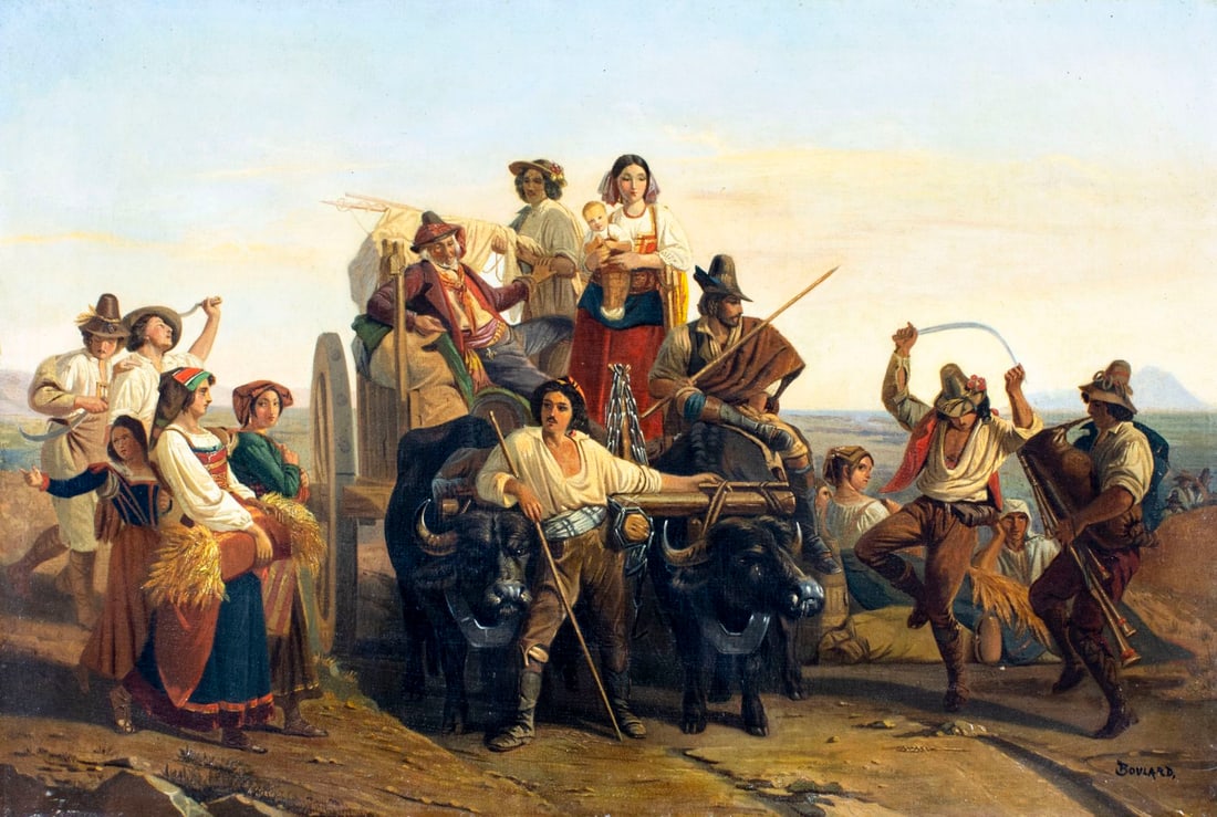 Auguste Boulard Sr (France,1825-1897) oil painting antique (1 of 12)