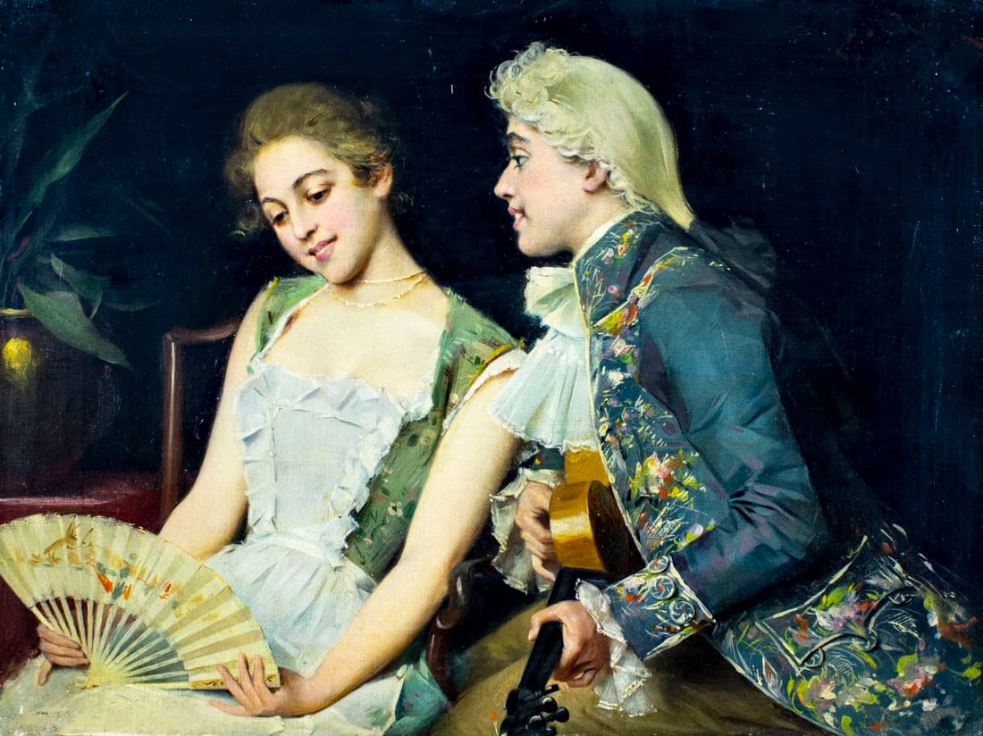 G L Cerri (Italy,France,1843-1901) oil painting antique (1 of 15)