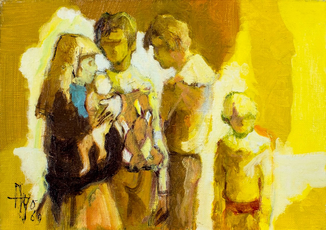 Robert Aillaud Ayo (French,1926-?) oil painting (1 of 10)