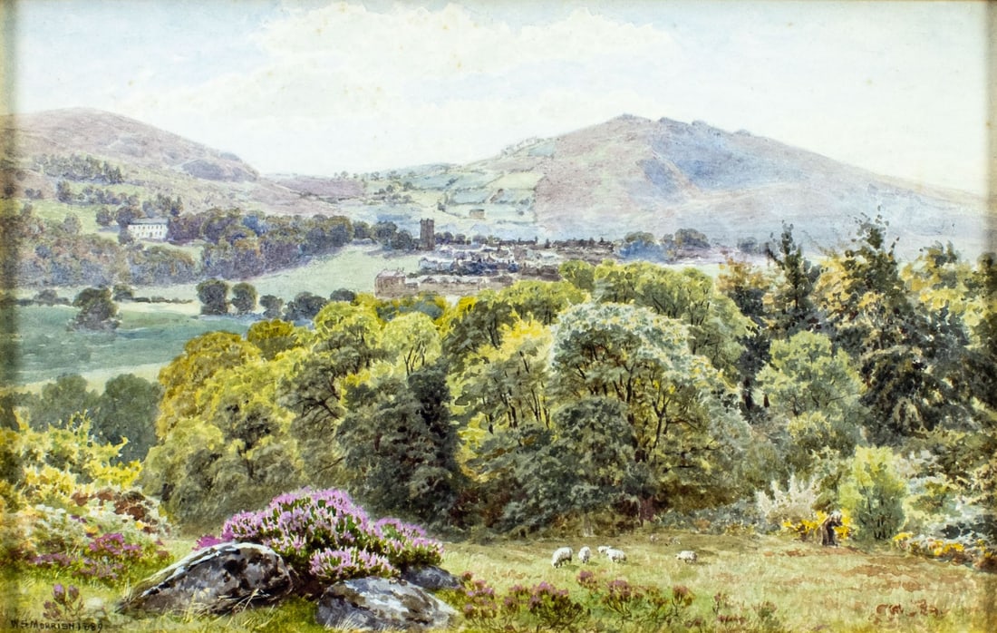 William Sydney Morrish (UK,1844-1917) watercolor painting antique (1 of 12)