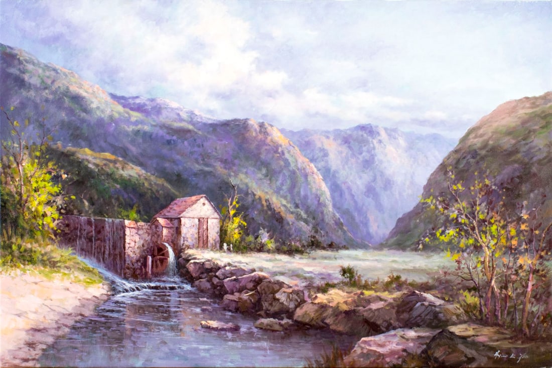 Hyun Bo Yoo (US,Korea,b 1946) oil painting (1 of 12)