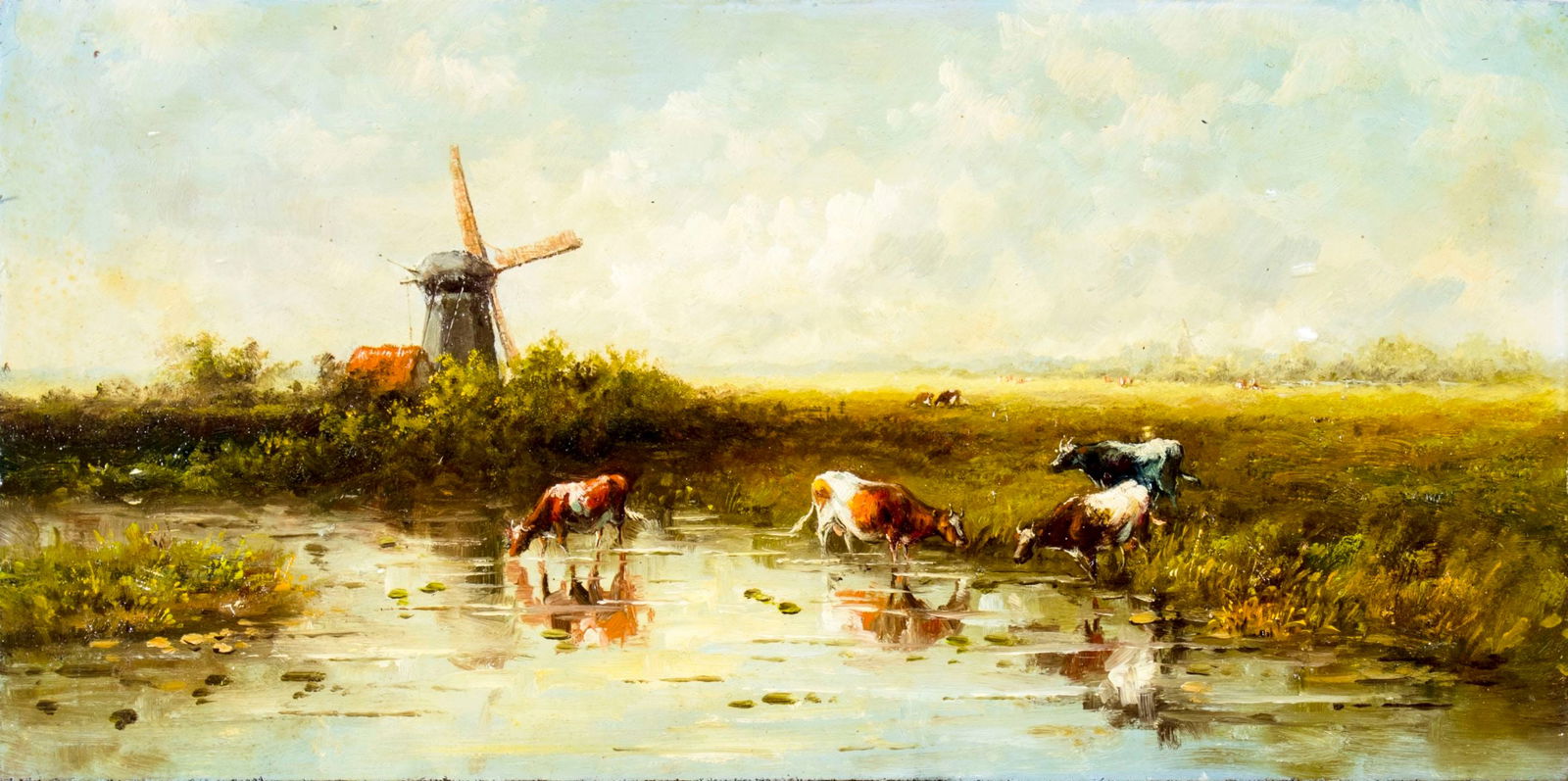 Vintage 20C European oil painting (1 of 11)