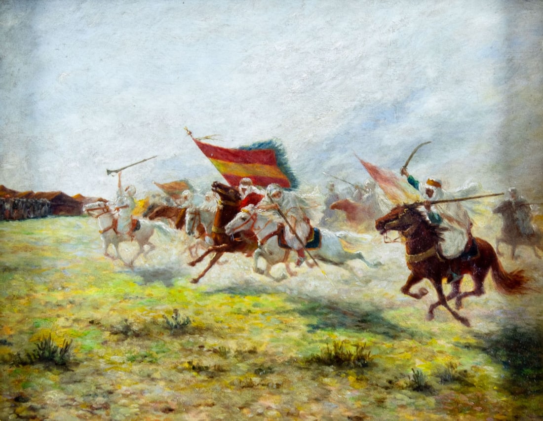 Vintage 20C American oil painting signed (1 of 12)