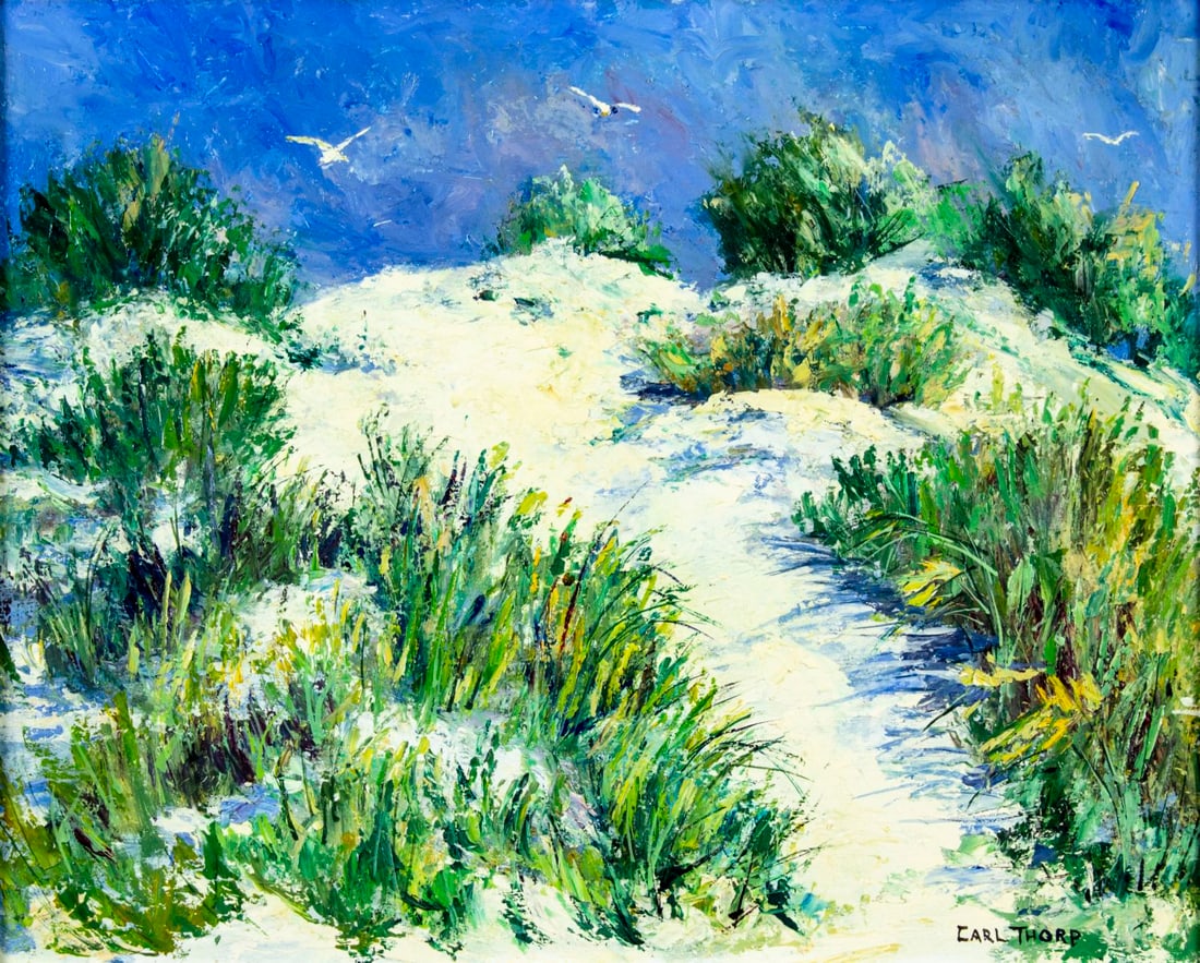 Carl Thorp (CA,LA,1912-1989) oil painting (1 of 12)