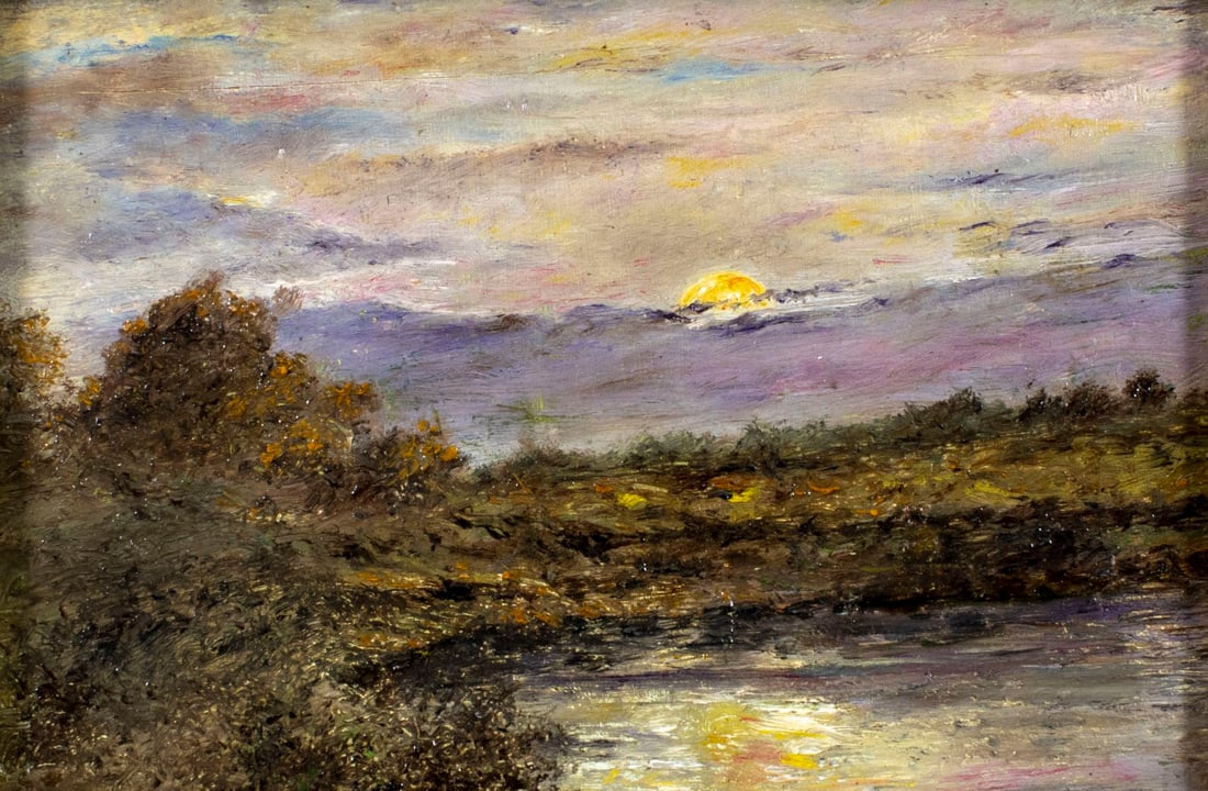 Antique early 20C European oil painting (1 of 11)