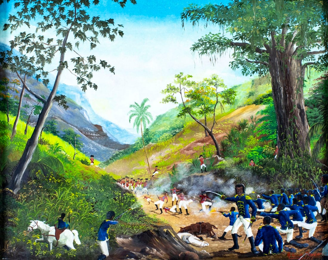 A Russel Francois (Haiti,20C) oil painting (1 of 12)