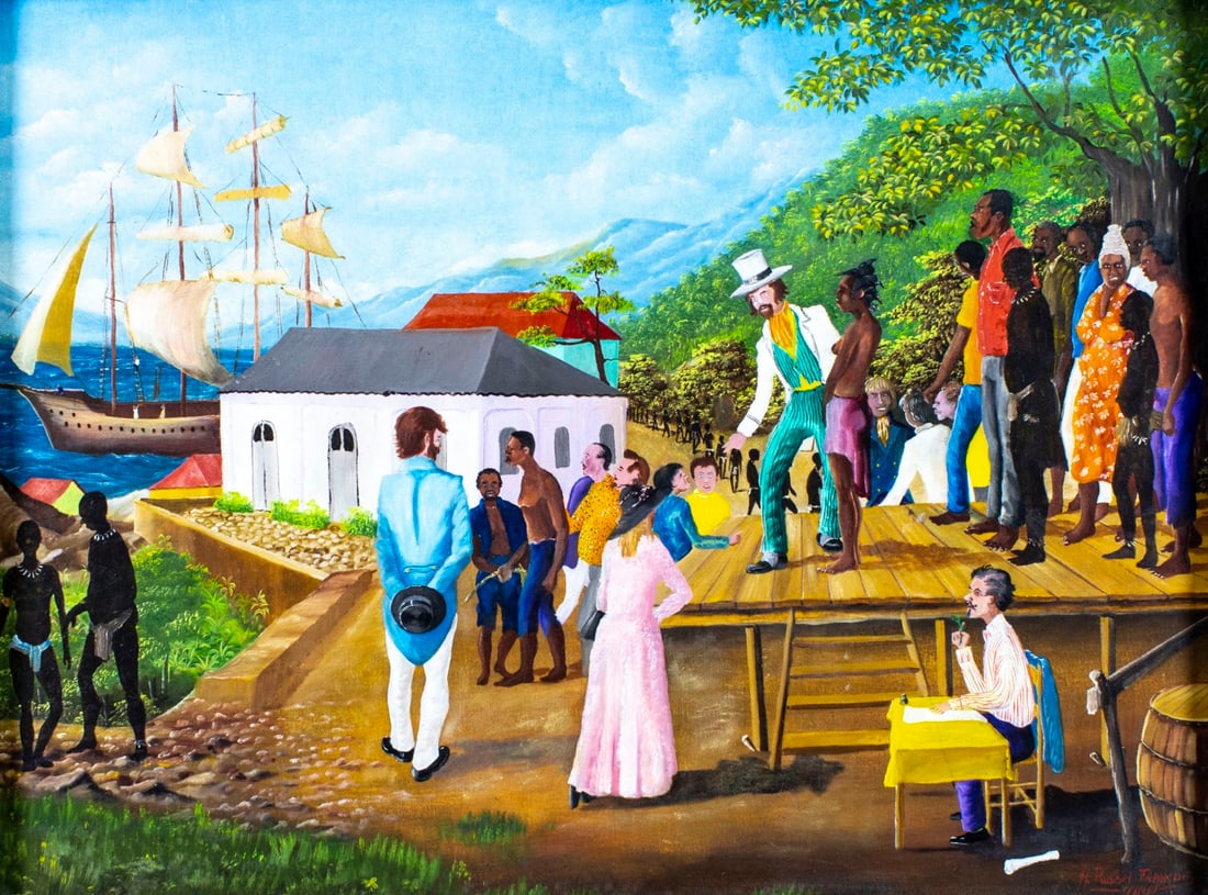 A Russel Francois (Haiti,20C) oil painting (1 of 13)