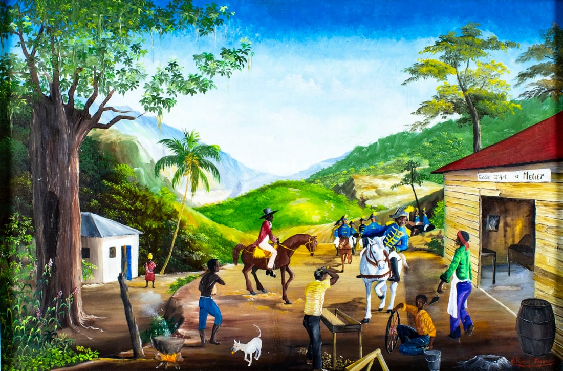 A Russel Francois (Haiti,20C) oil painting (1 of 12)