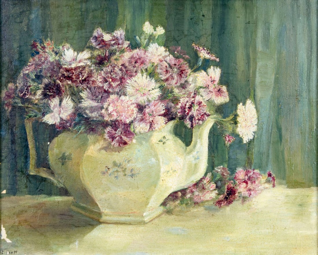 Rosalind Clark Pratt (ct,18571932) Oil Painting Antique Auction