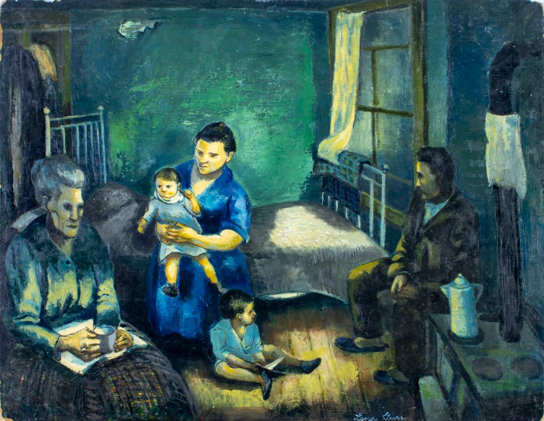 Lena Gurr (NY,1897-1992) oil painting (1 of 12)