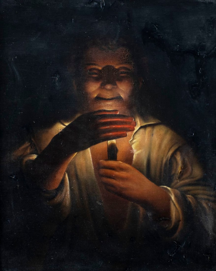 Antique early 20C French oil painting (1 of 10)