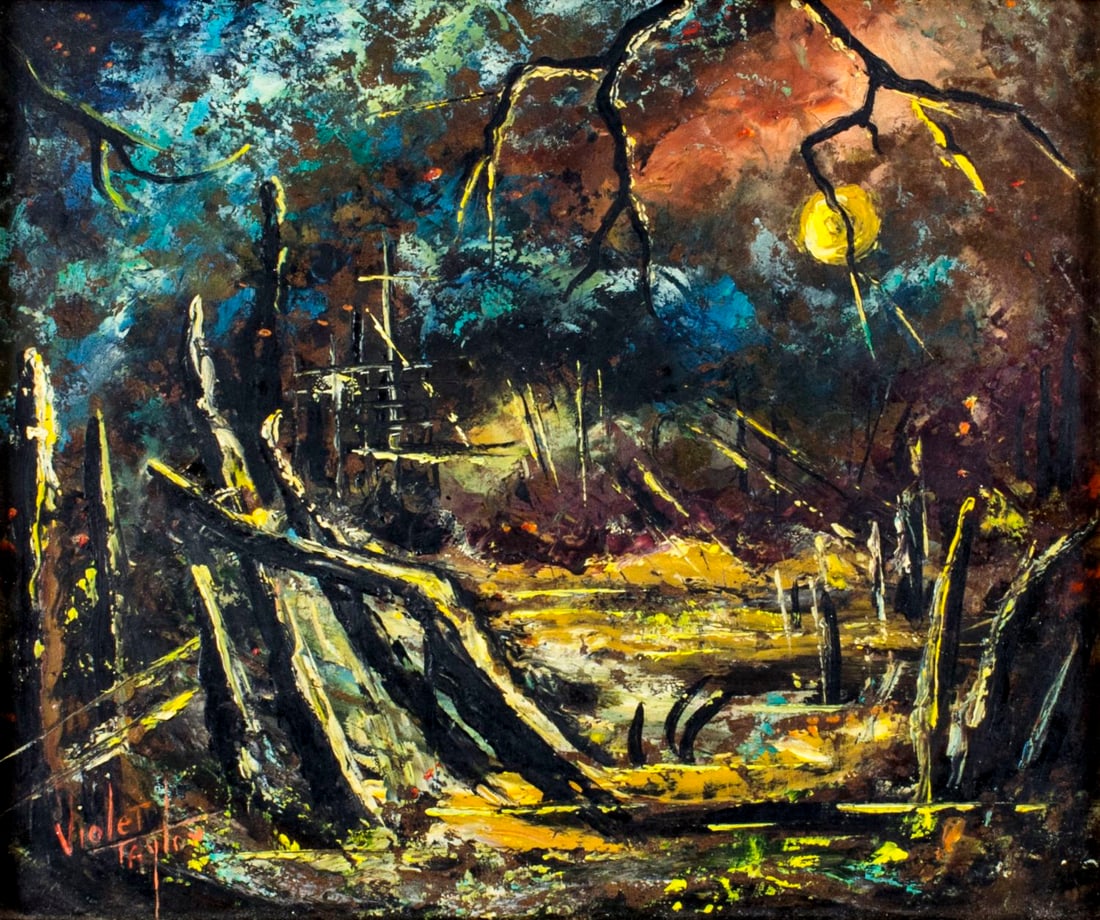 Violet Taylor (TX,CA,mid 20C) oil painting (1 of 12)