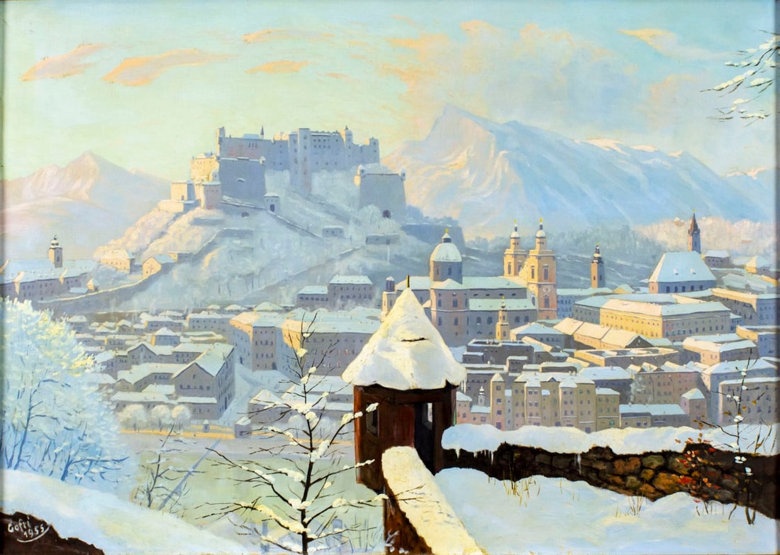 Cofti (Austria,mid 20C) oil painting (1 of 15)