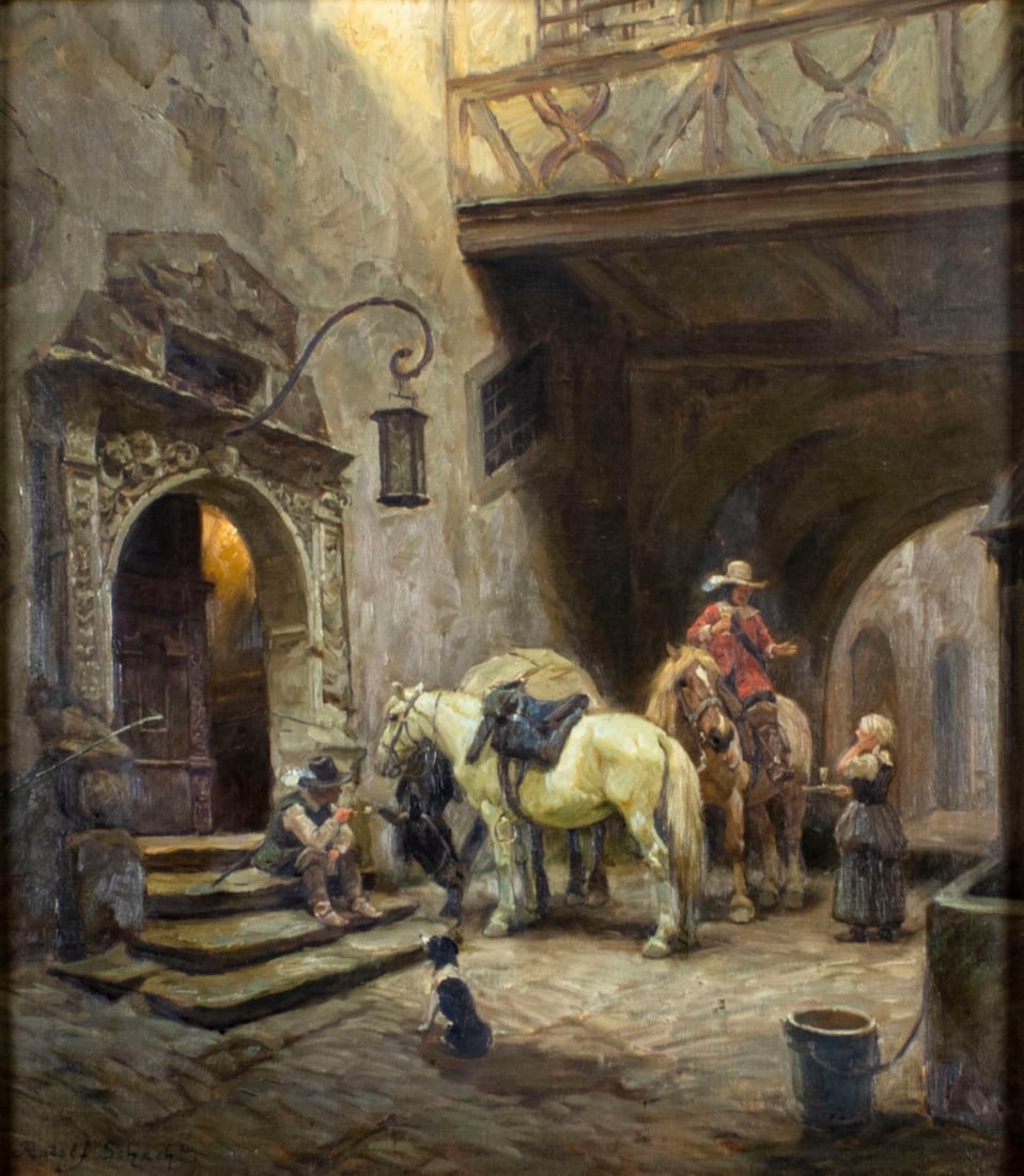 Rudolf Schacht (German,1900-1974) oil painting (1 of 12)