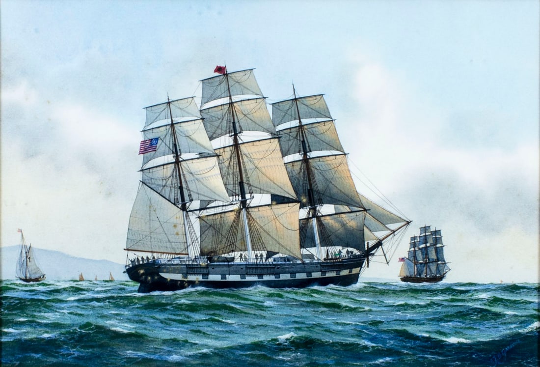 Frank J H Gardiner (UK,1942-?) watercolor painting (1 of 12)