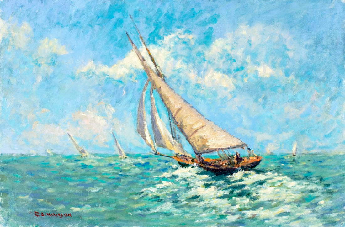 Robert Waltsak (nj,b 1944) Oil Painting Auction