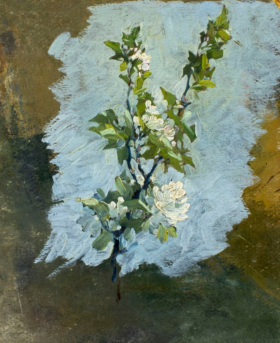 John Doe (US,early 20C) oil painting antique 2-sided (1 of 10)