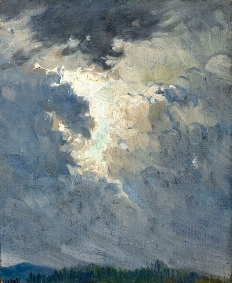 John Doe (US,early 20C) oil painting antique (1 of 8)