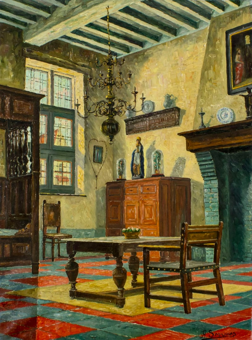 Rene Servaes (France,b 1956) oil painting (1 of 12)