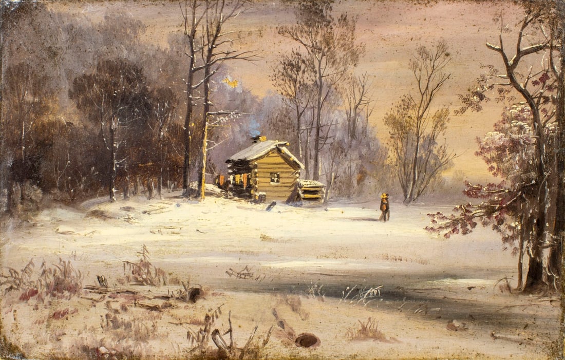 Antique 19C American oil painting (1 of 13)