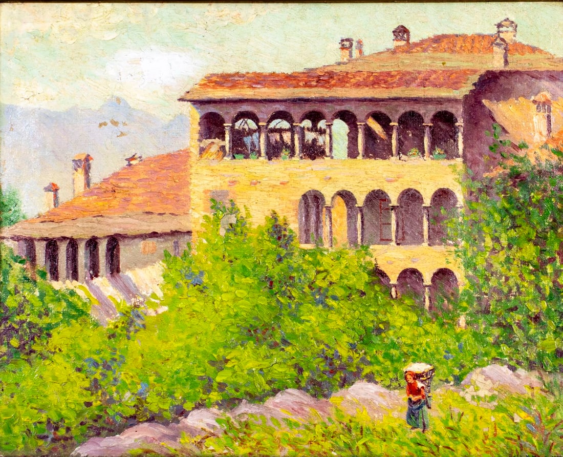 Edith Mann (PA,1882-1957) oil painting antique (1 of 12)