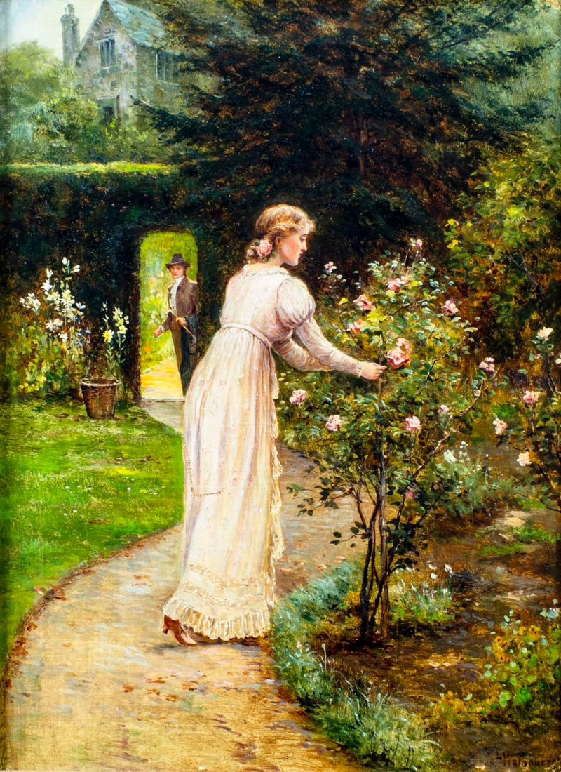 Ernest Walbourn (UK,1872-1927) oil painting antique (1 of 13)