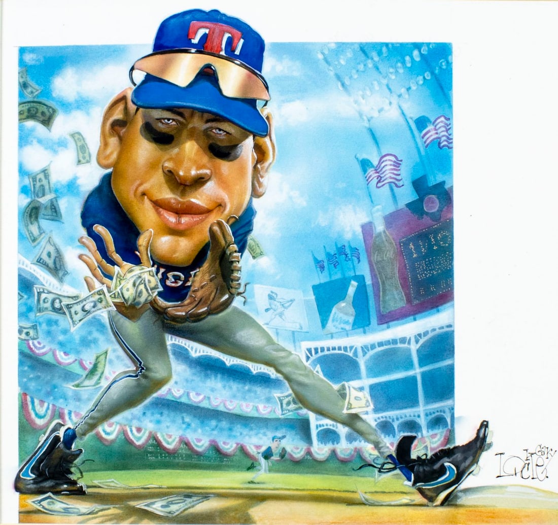 Gary Locke (MO,b 1963) gouache painting (1 of 13)