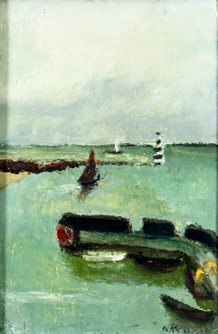 ATTR Albert J Kearns (IL,1908-1986) oil painting (1 of 12)