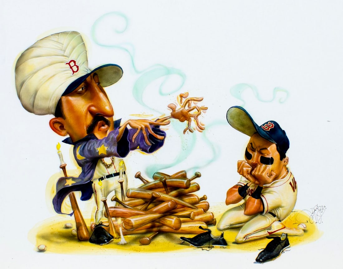 Gary Locke (MO,b 1963) gouache painting (1 of 15)