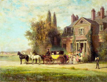 Alfred Thompson (NY,MD,NJ,1840-1896) oil painting antique (1 of 11)