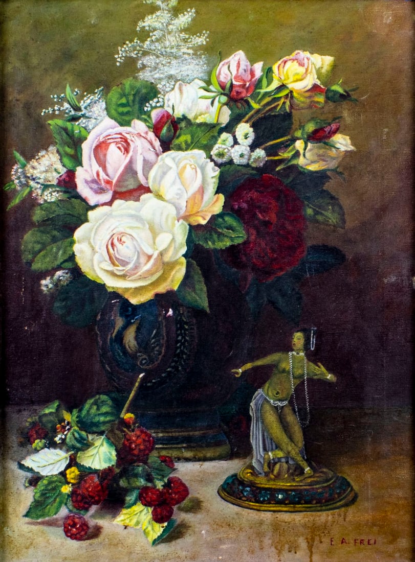 E A Frei (US,mid 20C) oil painting (1 of 12)