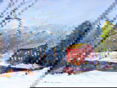 Robert Waltsak (NJ,b 1944) oil painting