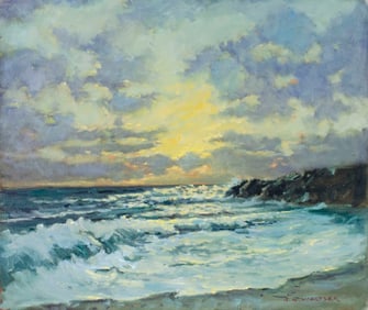 Robert Waltsak (NJ,b 1944) oil painting