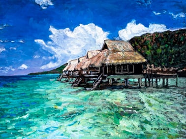 Evelyn Metzger (NY,Brazil,1911-2007) oil painting