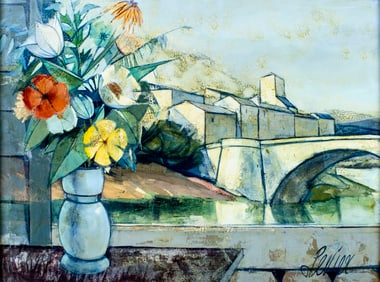 Charles Levier (French,NY,CA,1920-2003) oil painting