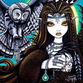 Myka Jelina (NC,b 1973) acrylic painting