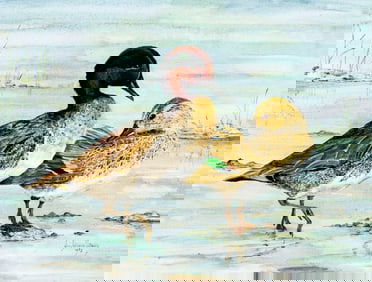 Judy Rathbun Whitney (CA,20C) acrylic painting