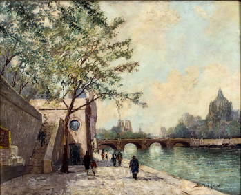 Marcel Brisson (France,1915-?) oil painting (1 of 13)