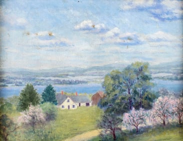 Antique 19C American oil painting