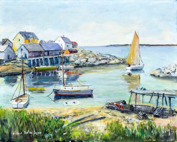 Arthur Bates Lyon (New England,20C) oil painting